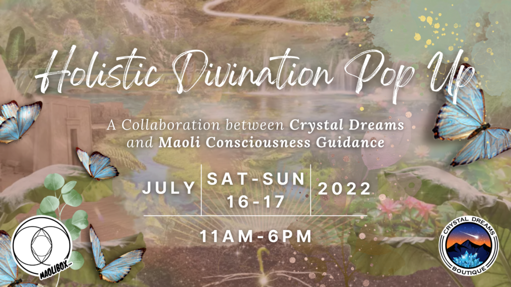 Holistic Divination Pop Up Shop Event Montreal Laval Crystal Dreams Holistic Spiritual Products Mediums Clairvoyant Moon Journal Maolibox Camille Lalande Consciousness Guidance Coaching